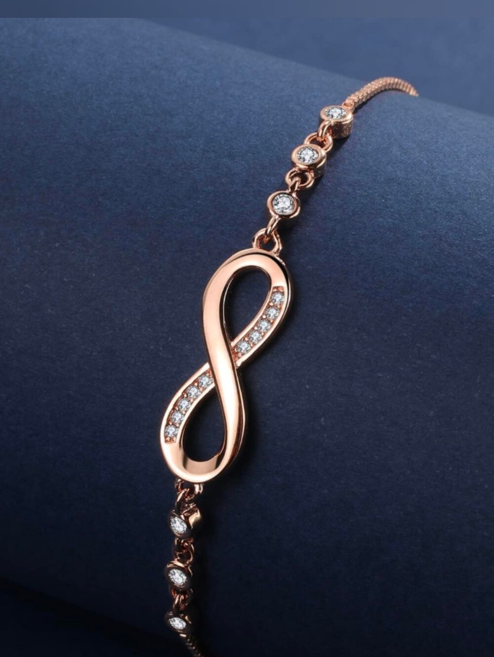 Rose Gold Infinity Bracelet – Adjustable
